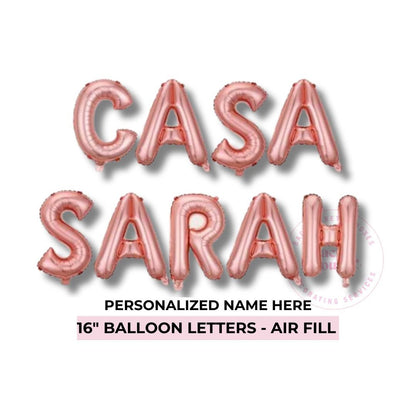 Island Theme Bachelorette - Casa Banner Casa Amor Sign Custom Phrase Balloon Mi Casa Es Su Bach and Boujee