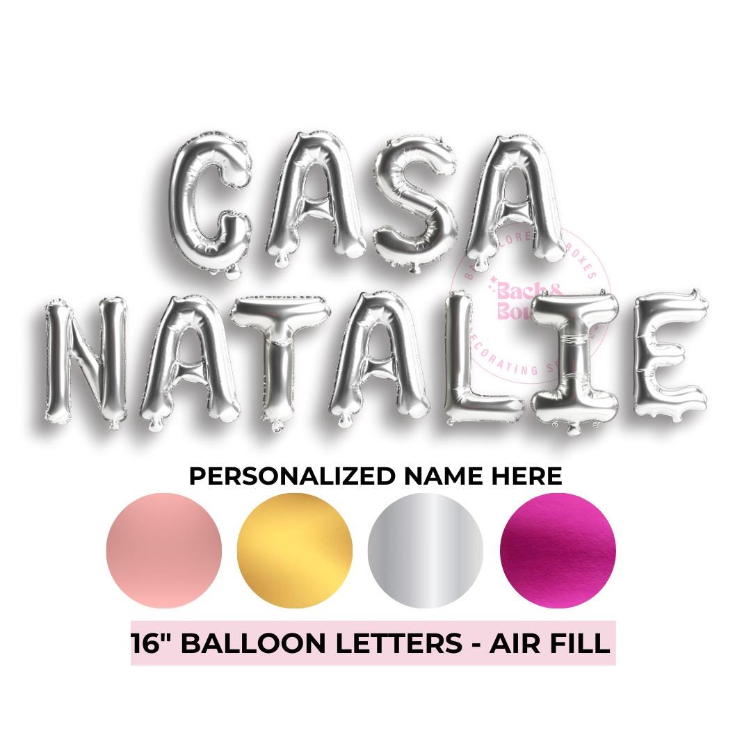 Island Theme Bachelorette - Casa Banner Casa Amor Sign Custom Phrase Balloon Mi Casa Es Su Bach and Boujee