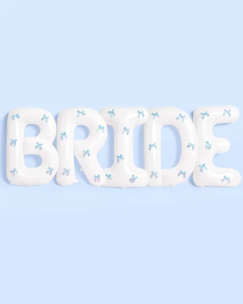 Jumbo Bride Balloon with Bows Bach and Boujee