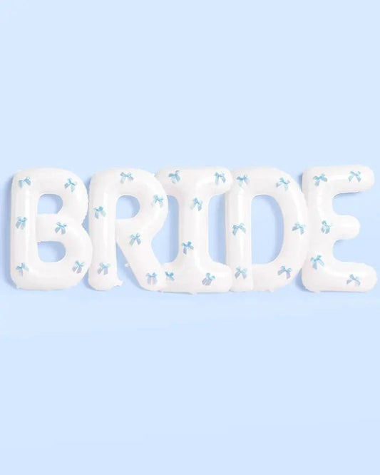 Jumbo Bride Balloon with Bows Bach and Boujee