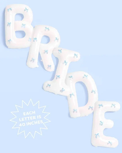 Jumbo Bride Balloon with Bows Bach and Boujee