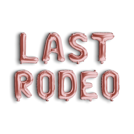 Last Rodeo Bachelorette Balloon Banner - Cowgirl Themed Foil Letter Party Decoration for Hen & Stagette Party Bach and Boujee Balloons