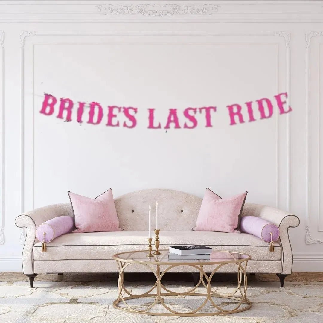 Last Rodeo Cowgirl Bachelorette Party Decorations - Brides Last Ride Banner Bach and Boujee Banners