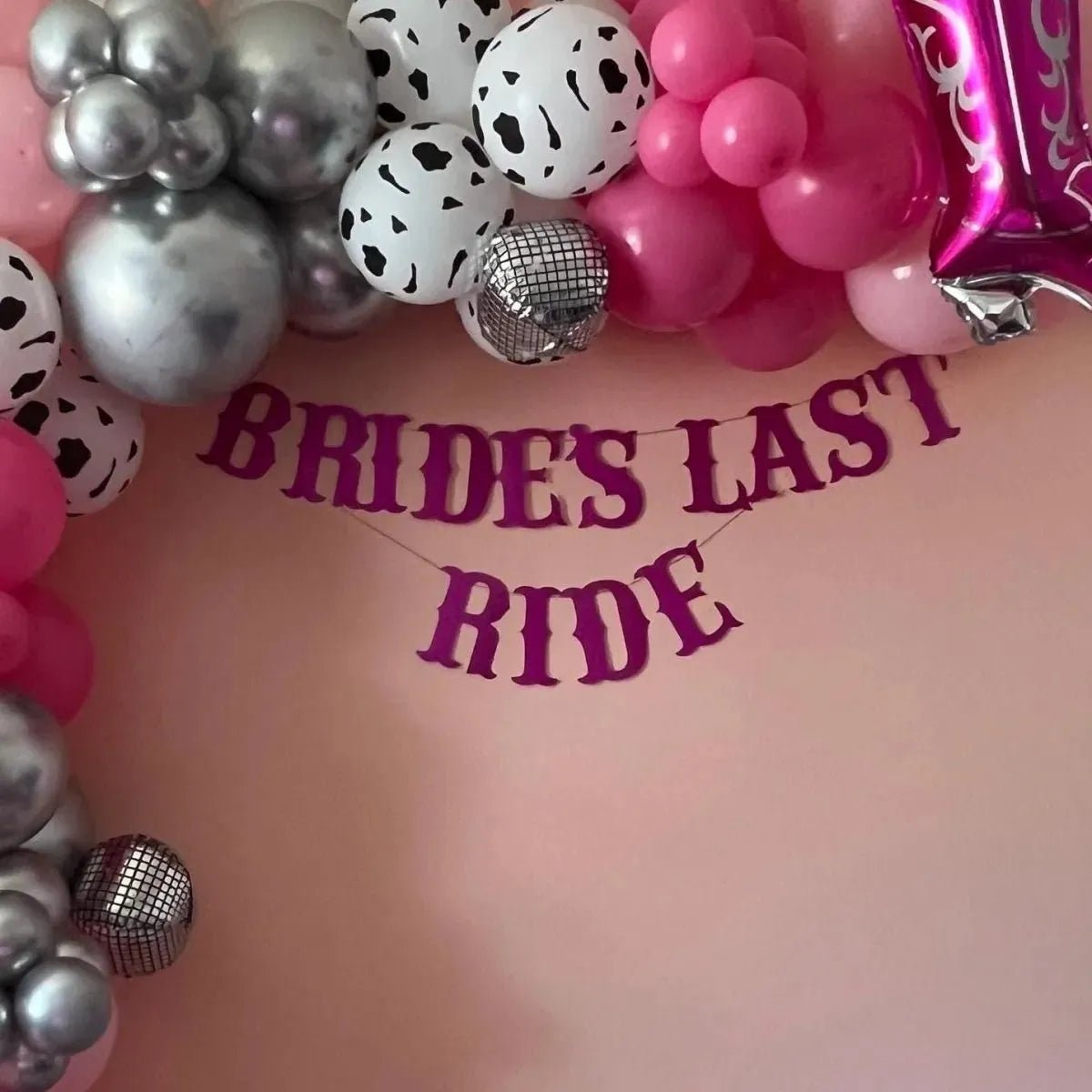 Last Rodeo Cowgirl Bachelorette Party Decorations - Brides Last Ride Banner Bach and Boujee Banners