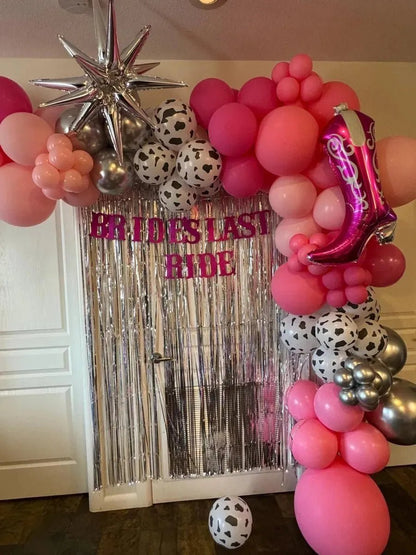 Last Rodeo Cowgirl Bachelorette Party Decorations - Brides Last Ride Banner Bach and Boujee Banners