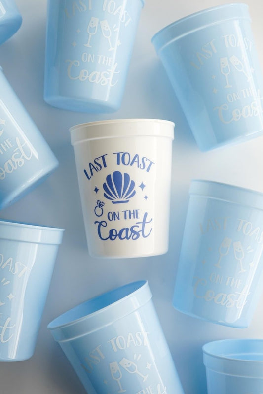 Last Toast On the Coast Cup Coastal Beach Theme Bachelorette Party Cup Bach and Boujee