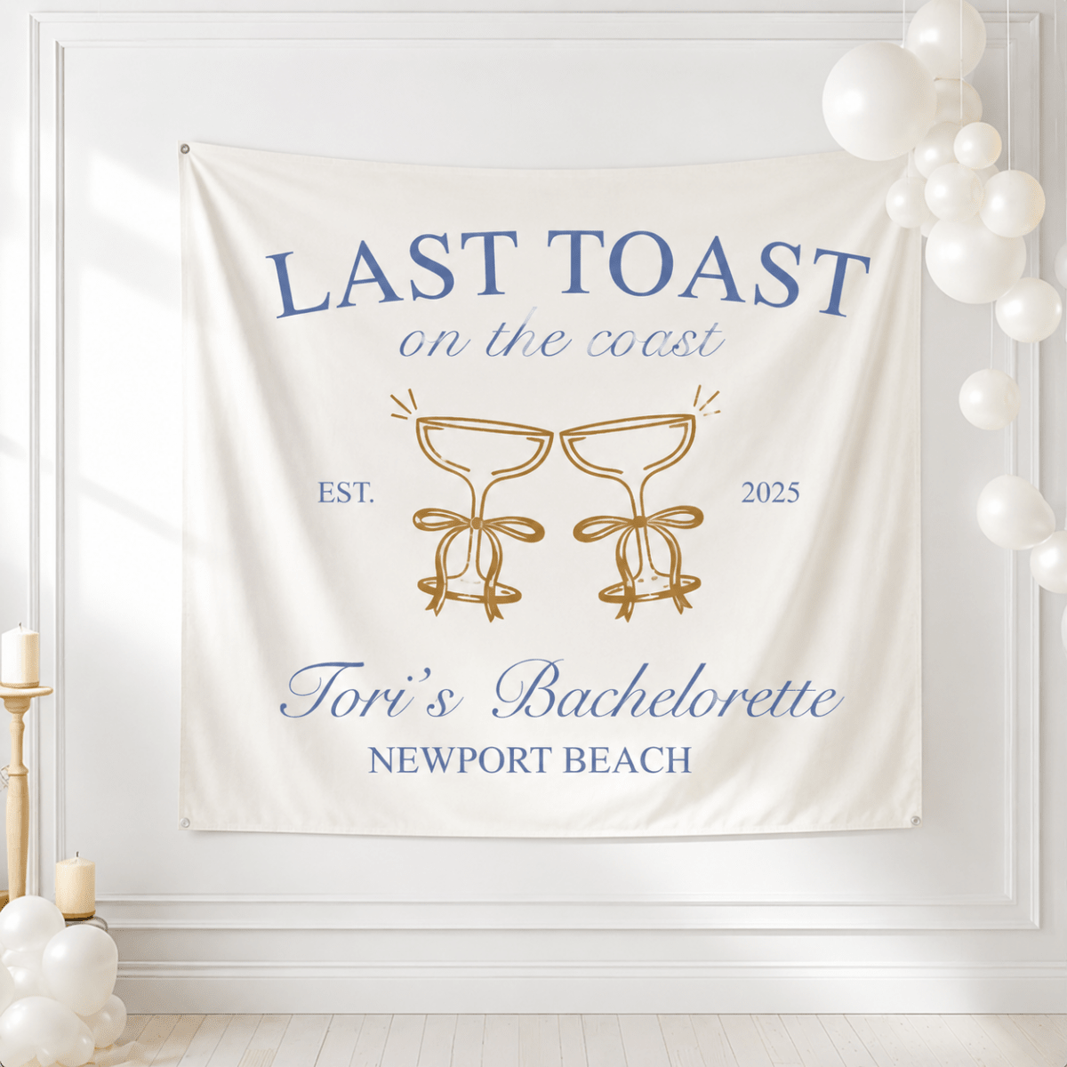 Last Toast On the Coast Tapestry Bach and Boujee Home Decor