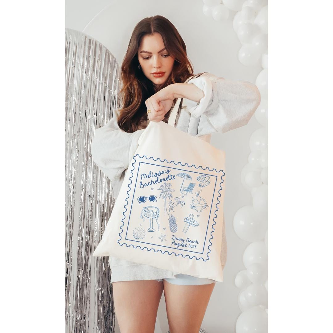Last Toast On the Coast Tote Bag - Coastal Bachelorette Beach Pool Bag Bachelorette Party Favor Bach and Boujee