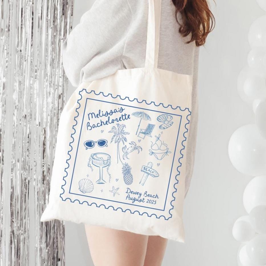 Last Toast On the Coast Tote Bag - Coastal Bachelorette Beach Pool Bag Bachelorette Party Favor Bach and Boujee