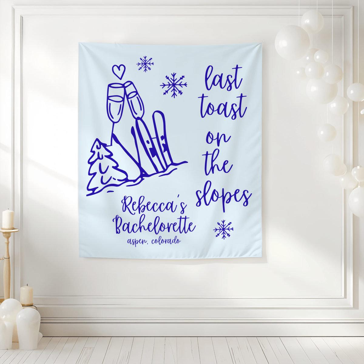 Last Toast On The Slopes Tapestry Bach and Boujee