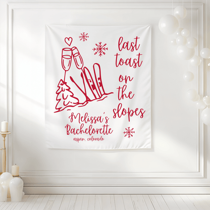 Last Toast On The Slopes Tapestry Bach and Boujee