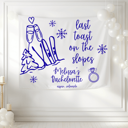Last Toast On The Slopes Tapestry Bach and Boujee