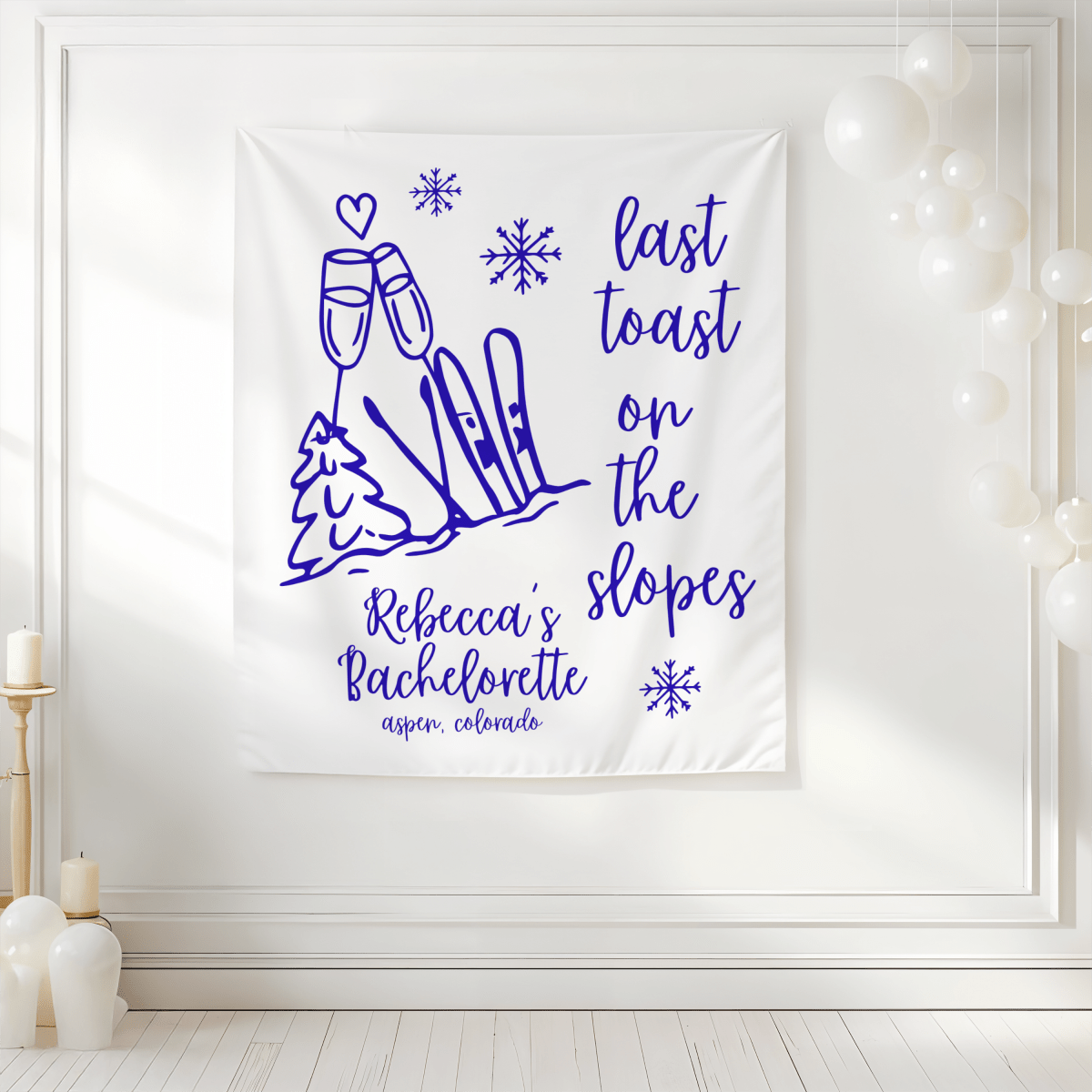 Last Toast On The Slopes Tapestry Bach and Boujee