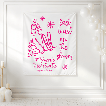 Last Toast On The Slopes Tapestry Bach and Boujee