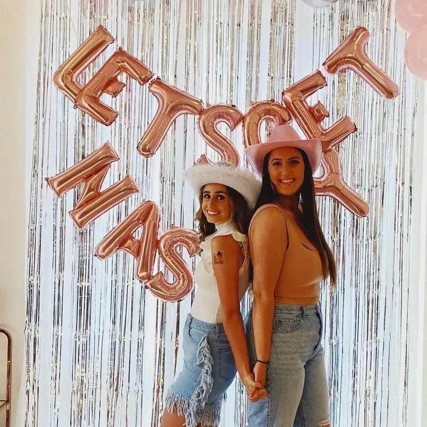 Lets Get Nashty Balloon Banner - Cowgirl Themed Balloon - Nash Bash Nashville Birthday Decoration Bach and Boujee Balloons