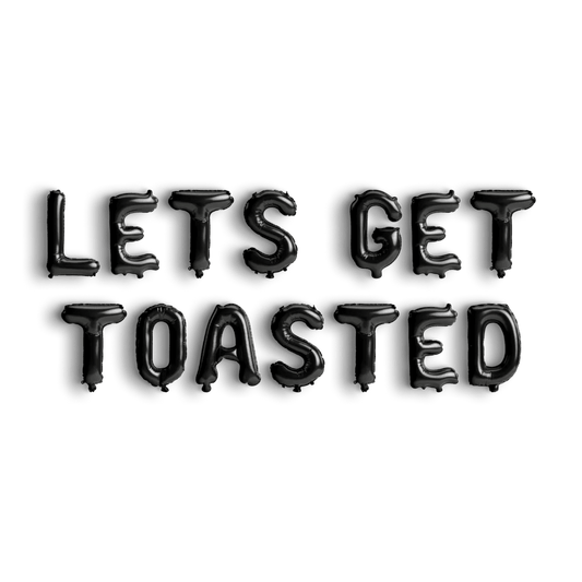 Let's Get Toasted Balloon Banner - Camping Bachelorette Glamping Decorations for Cabin Hen Parties Bach and Boujee Balloons