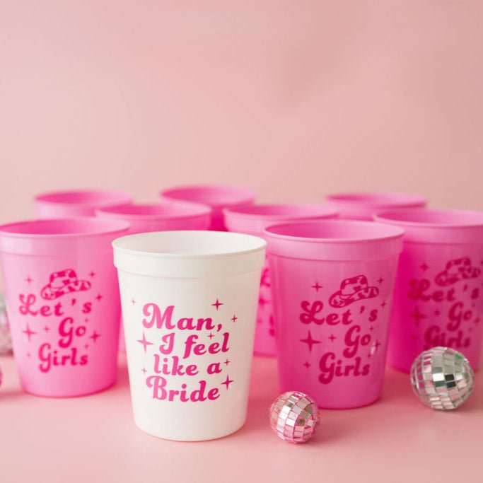 Lets Go Girls Bachelorette Cups Cowgirl Last Rodeo Theme Hen Party Favor Team Bride Bach and Boujee