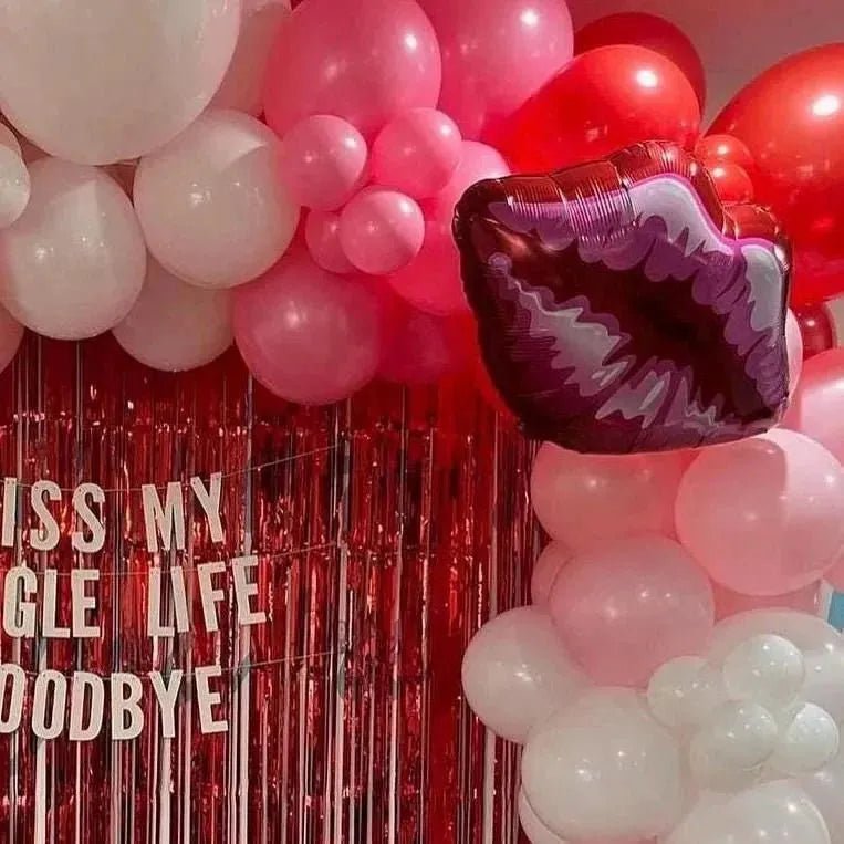 Lip Kiss Balloon - Fun Bachelorette Party Decorations for Hen Do and Birthday Celebrations Bach and Boujee Balloons
