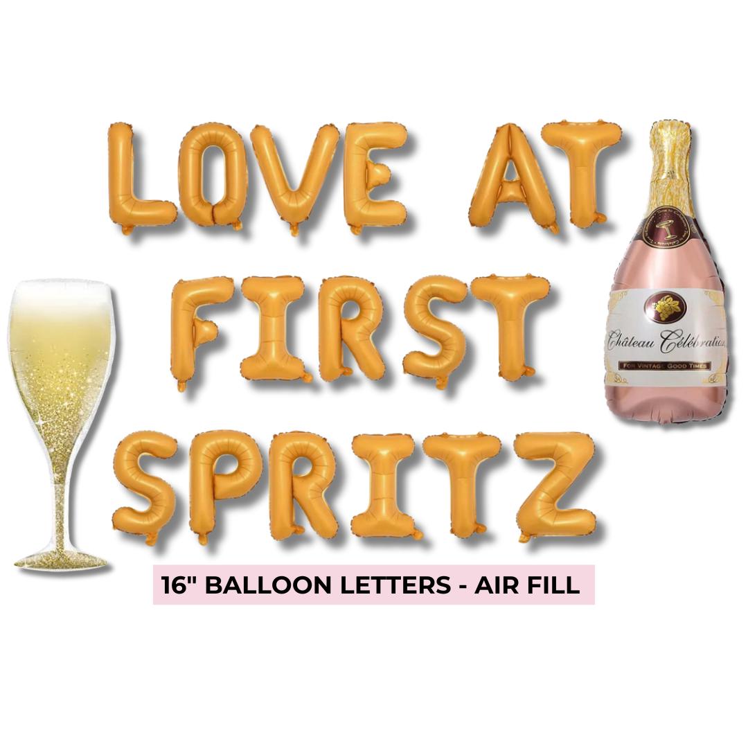 Love at First Spritz Balloon Banner Aperol Spritz Bachelorette Theme Bach and Boujee