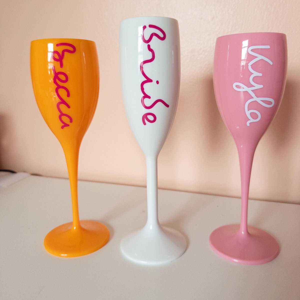 Love Island Theme Champagne Flute Personalized Bachelorette Gift Beach - Island Bachelorette Wine Glass Personalized Name Vinyl Custom Sticker Island Theme Villa Bach and Boujee