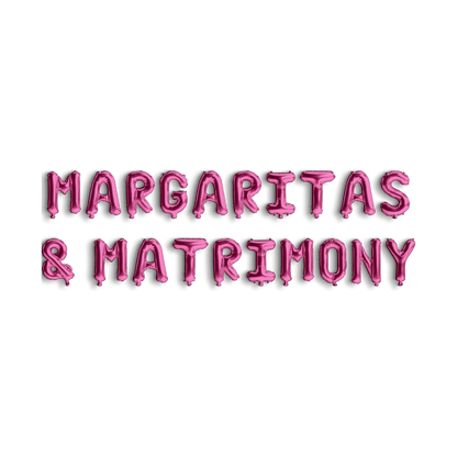 Margaritas & Matrimony Balloon Banner - Bachelorette Margarita Balloon Decoration Margs and Matrimony Tequila Hen Party Decor Bach and Boujee Balloons