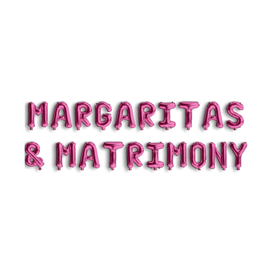 Margaritas & Matrimony Balloon Banner - Bachelorette Margarita Balloon Decoration Margs and Matrimony Tequila Hen Party Decor Bach and Boujee Balloons