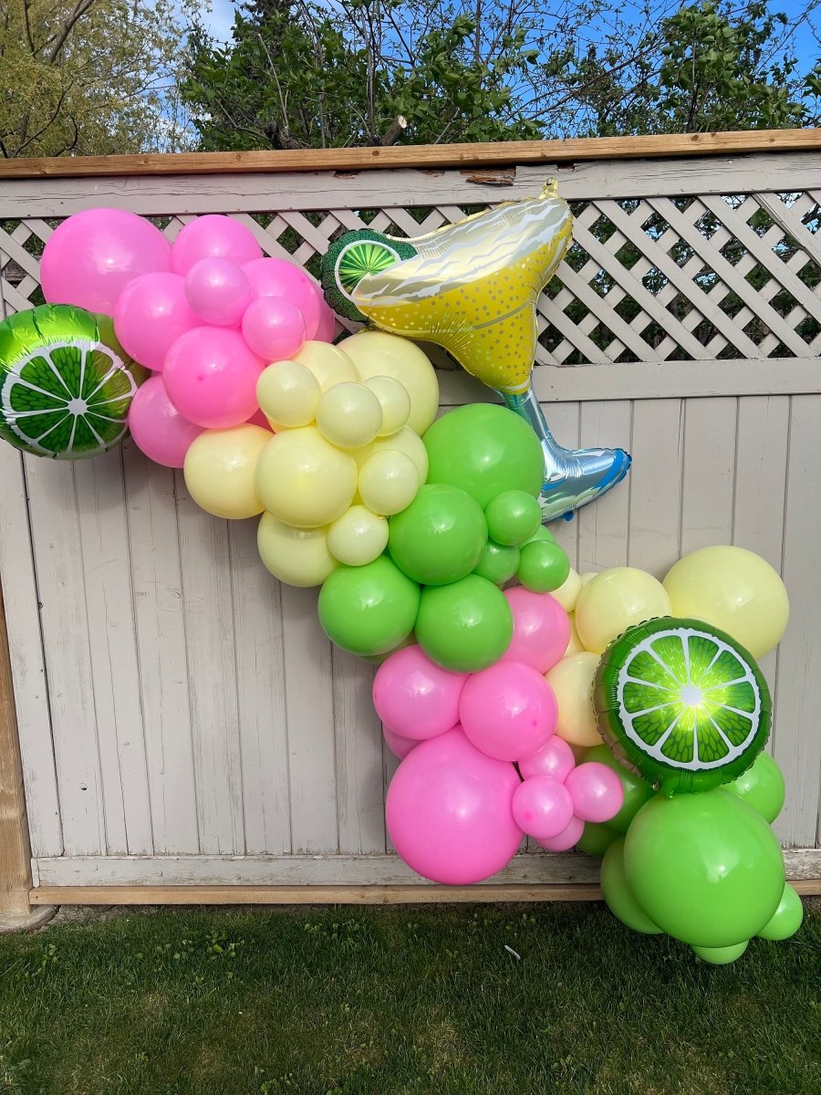 Margs and Matrimony Bachelorette Margarita Balloon Arch Kit - Lime Green Balloon Bach and Boujee