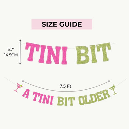 Martini Theme Birthday A Tini Bit Older Banner Party Decoration Birthday Theme Bach and Boujee