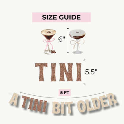 Martini Theme Birthday A Tini Bit Older Banner Party Decoration Birthday Theme Bach and Boujee