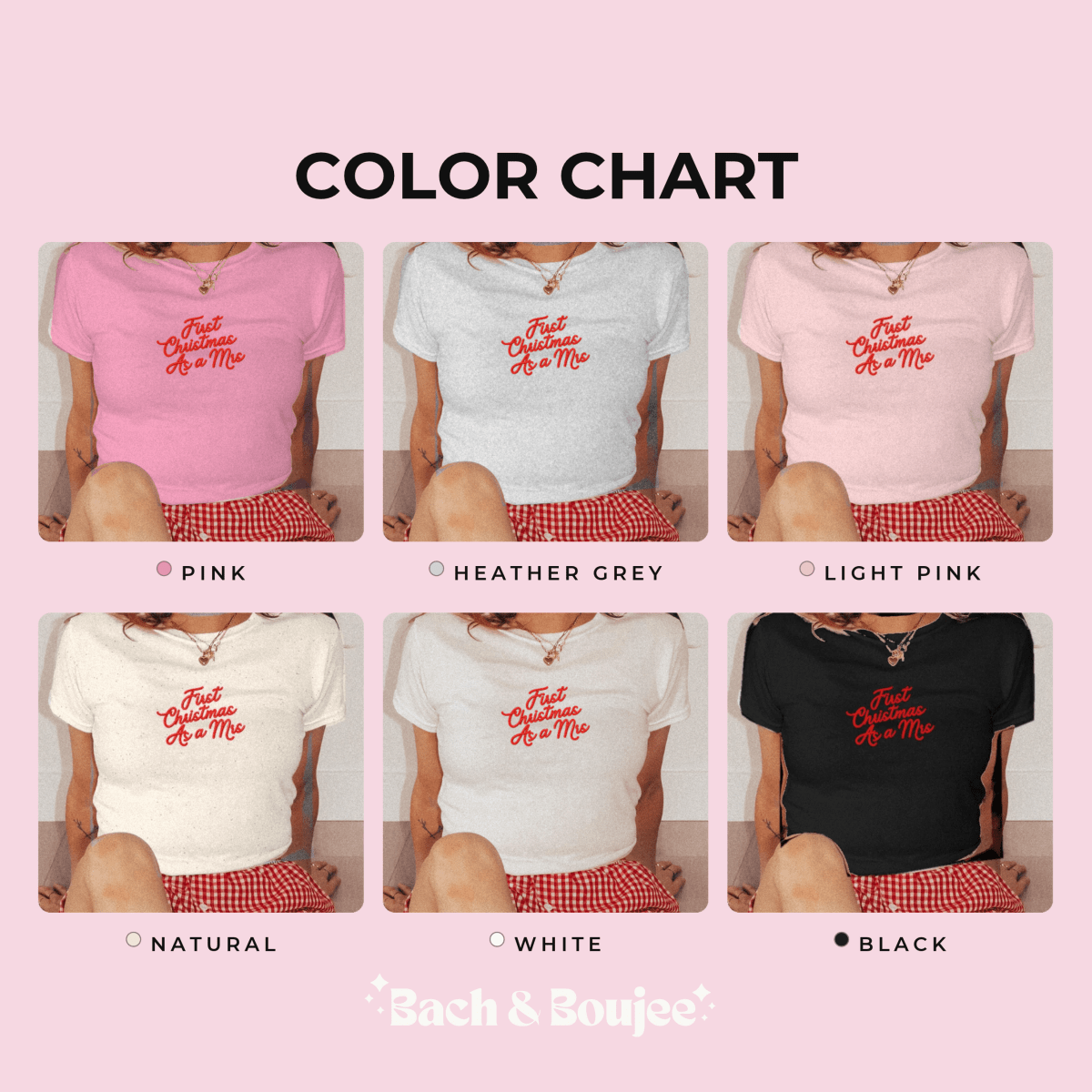 Merry & Married Embroidered Baby Tee Shirt Bach and Boujee