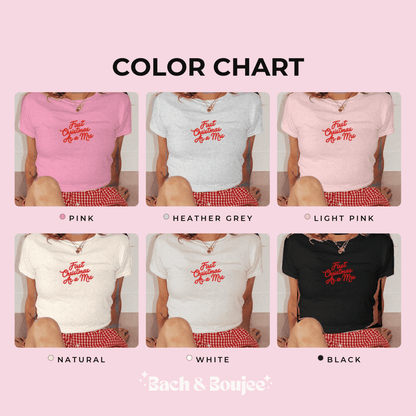 Merry & Married Embroidered Baby Tee Shirt Bach and Boujee