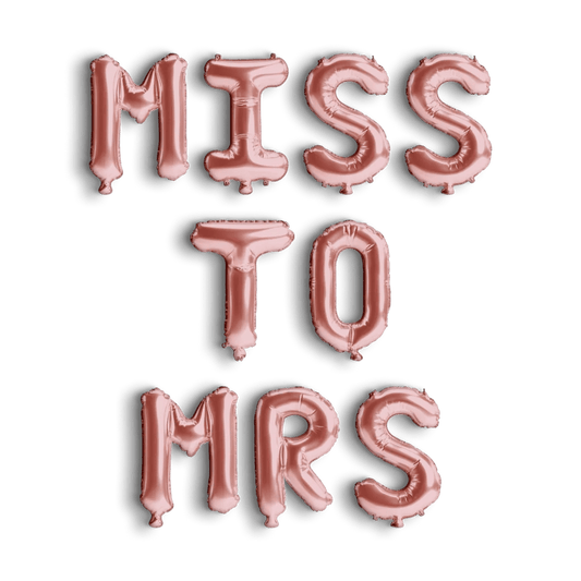 Miss to Mrs Bachelorette Balloon Banner - Future Mrs Celebration Foil Balloon Letters for Hen & Doe + Stag & Doe Bach and Boujee Balloons