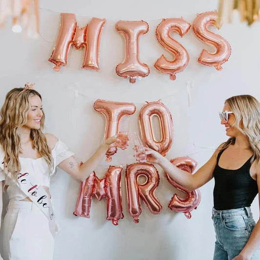 Miss to Mrs Balloon Banner - Hen Party Balloon Bachelorette Banner Balloon Future Mrs Pop The Bubbly Bachelorette Decoration Balloon Classy Bachelorette Bach and Boujee Balloons