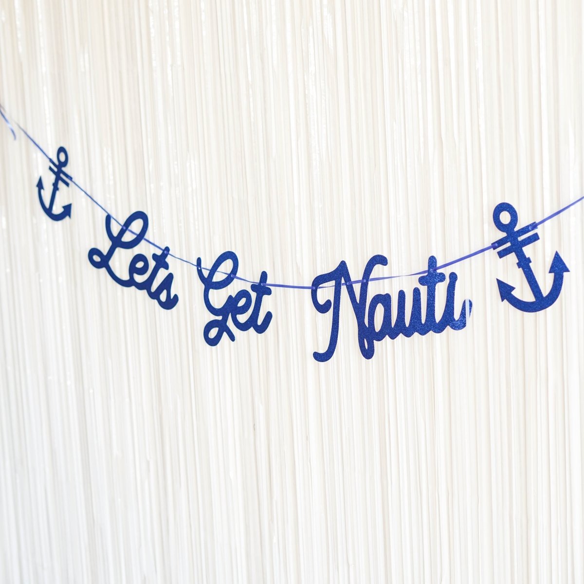 Nautical Beach Sailor Bachelorette Banner - Last Sail Before the Veil Decor Lets Get Nauti Bach and Boujee Banners