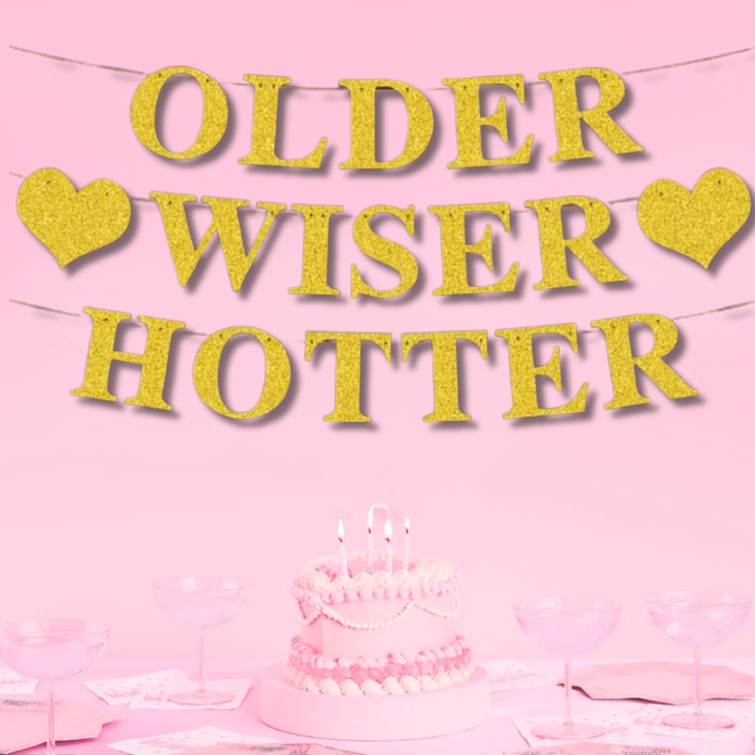 Older Wiser Hotter Banner Bach and Boujee