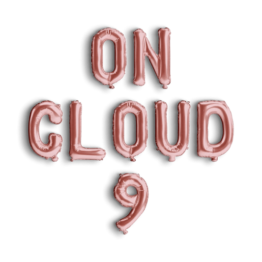 On Cloud 9 Balloon Banner - Bachelorette Decoration Nine 9th Birthday Balloon Slumber Bachelorette Party Decoration Bride Balloon Hen Party Bach and Boujee Balloons