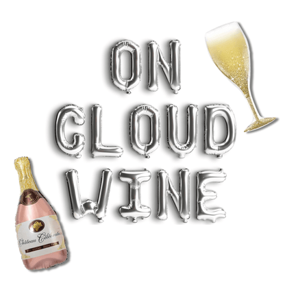 On Cloud Wine Balloon Banner Bach and Boujee Balloons