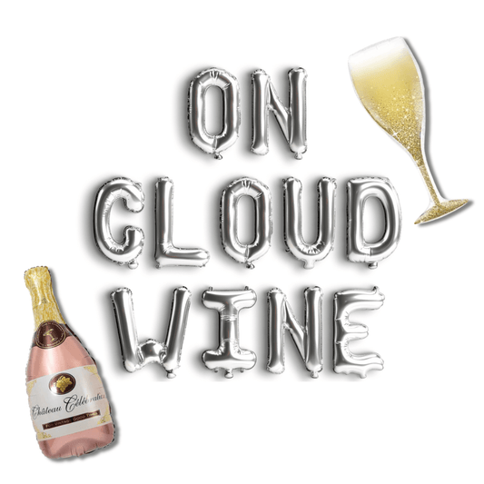 On Cloud Wine Balloon Banner Bach and Boujee Balloons