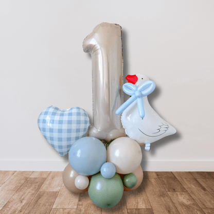 One Silly Goose Birthday Balloon Tower Bach and Boujee