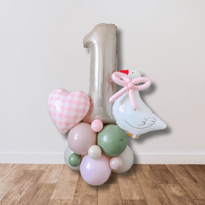 One Silly Goose Birthday Balloon Tower Bach and Boujee