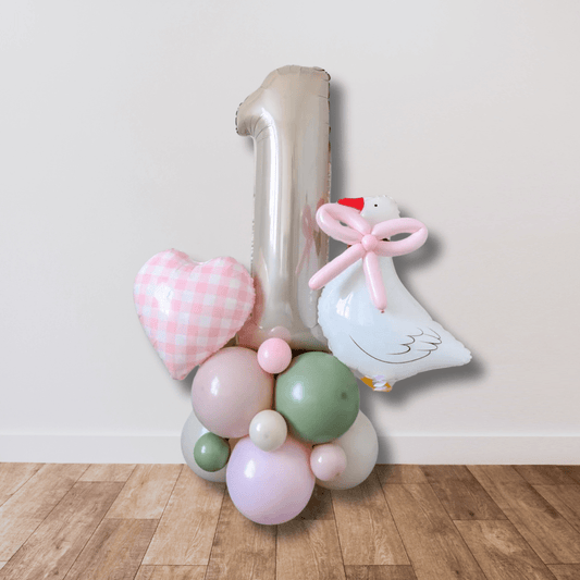 One Silly Goose Birthday Balloon Tower Bach and Boujee