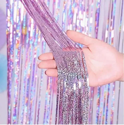 Orange Foil Fringe Curtain - Halloween Bachelorette Metallic Tinsel Backdrop Party Streamers Door Curtains Photo Backdrop forBirthday Decorations Bach and Boujee