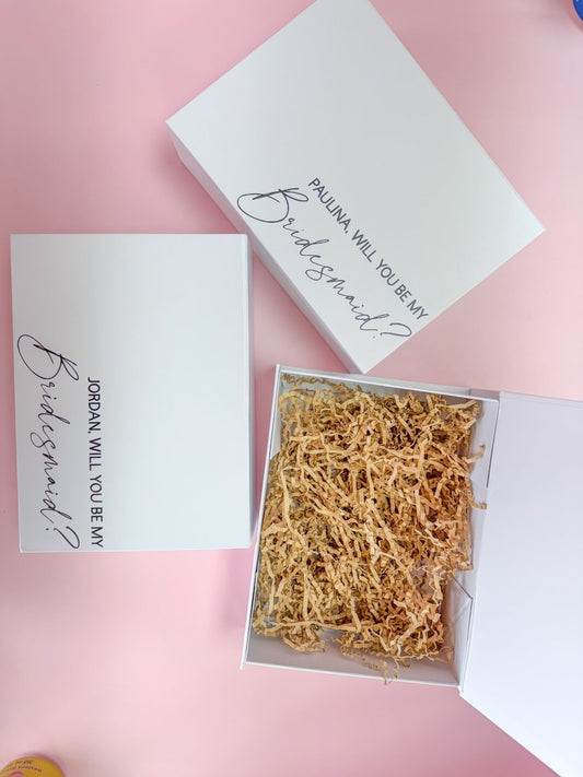 Personalized Bridesmaid Proposal Gift Boxes Bach and Boujee