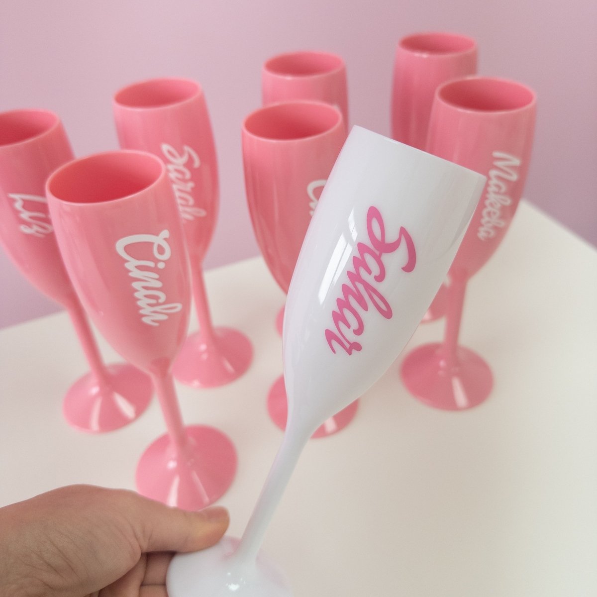 Personalized Champagne Flute - Veuve Flute Bach and Boujee