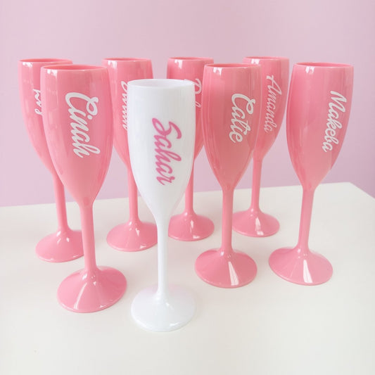 Personalized Champagne Flute - Veuve Flute Bach and Boujee