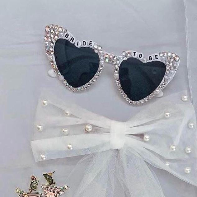 Pink Bride Heart Sunglasses Hen Party Gift Bachelorette Party Favour Gift For Bride Favor Bach and Boujee