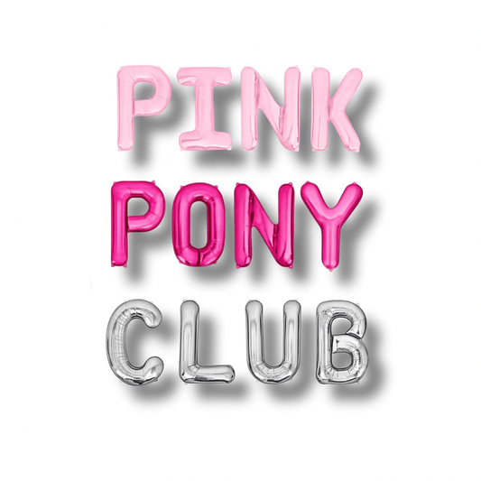 Pink Pony Club Balloon Banner Bach and Boujee