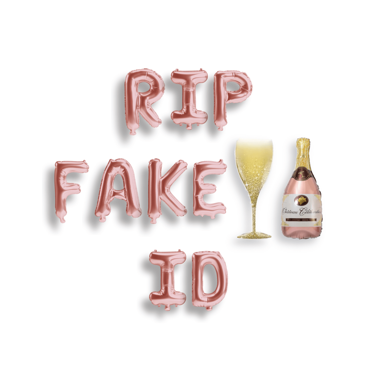 RIP Fake ID Funny Birthday Banner Bach and Boujee Balloons
