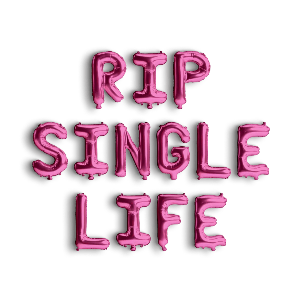 RIP Single Life Balloon Banner - Halloween Bachelorette Party Decorations Bach and Boujee Balloons