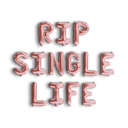 RIP Single Life Balloon Banner - Halloween Bachelorette Party Decorations Bach and Boujee Balloons